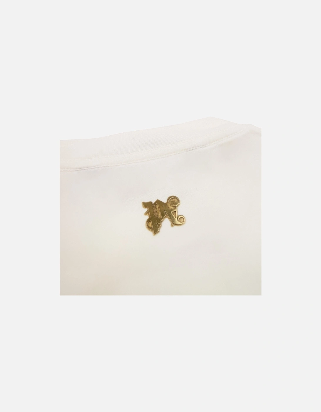 Burning Monogram T Shirt White/gold