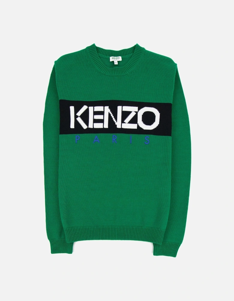 Logo Crew Knit Sweatshirt Green