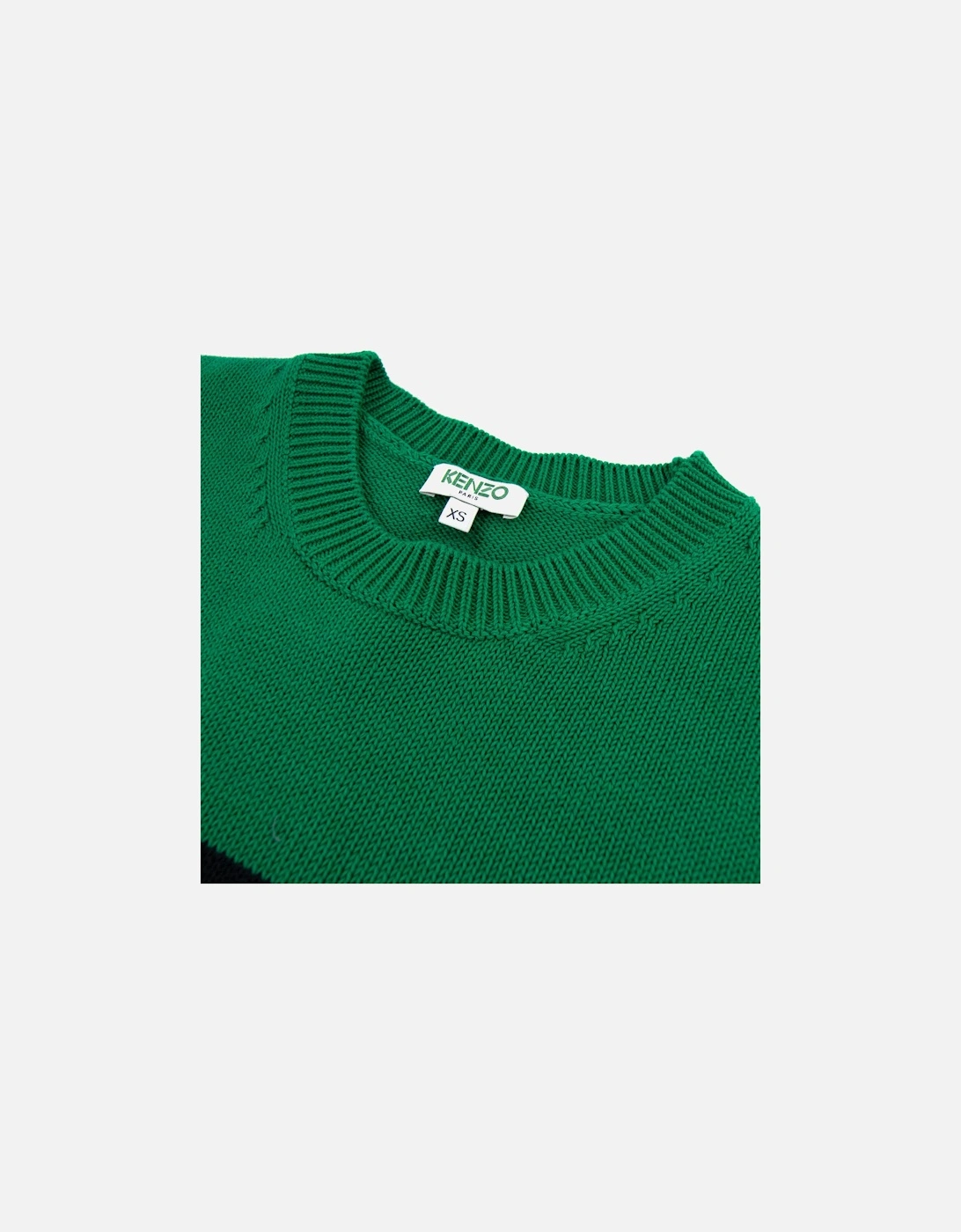 Logo Crew Knit Sweatshirt Green