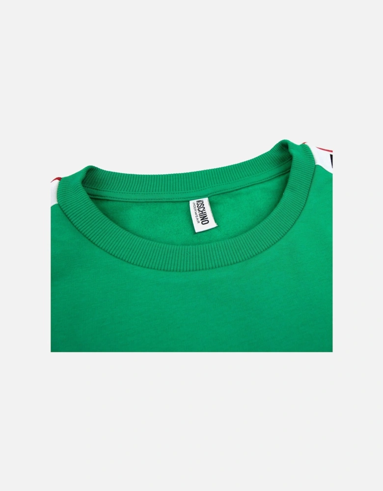 Underwear Tape Logo Crew Neck Sweatshirt Green
