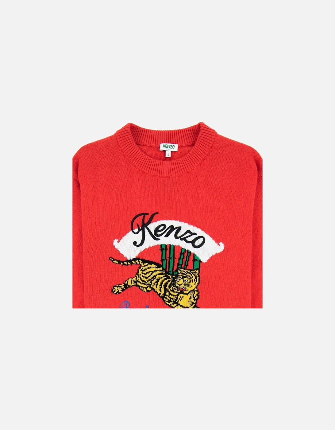 Knitted Jumping Tiger Sweat Red