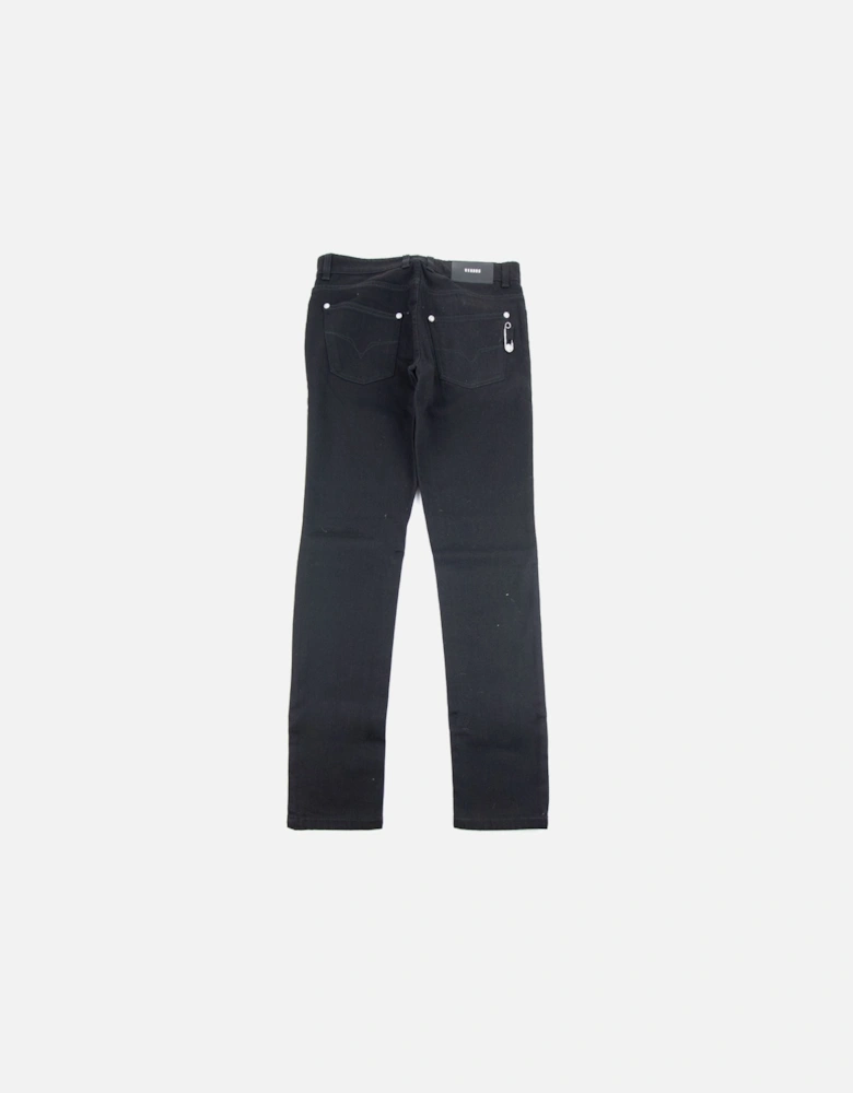Versace Versus Safety Pin Denim Jeans Black