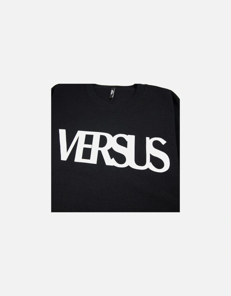 Versace Versus Large Versus Logo Sweatshirt Black