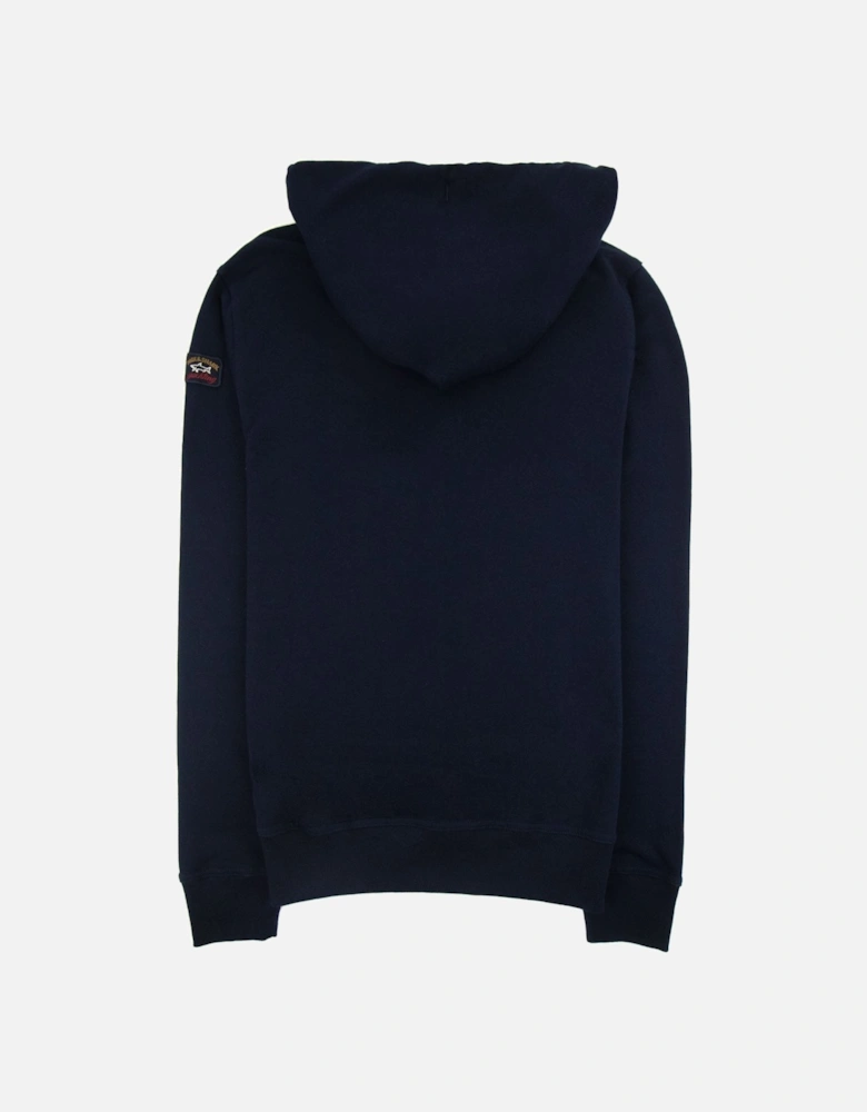 Paul And Shark Arm Badge Hoodied Sweatshirt Navy