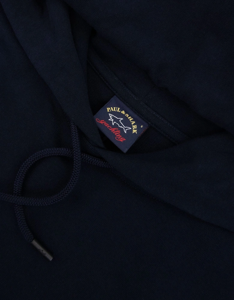 Paul And Shark Arm Badge Hoodied Sweatshirt Navy