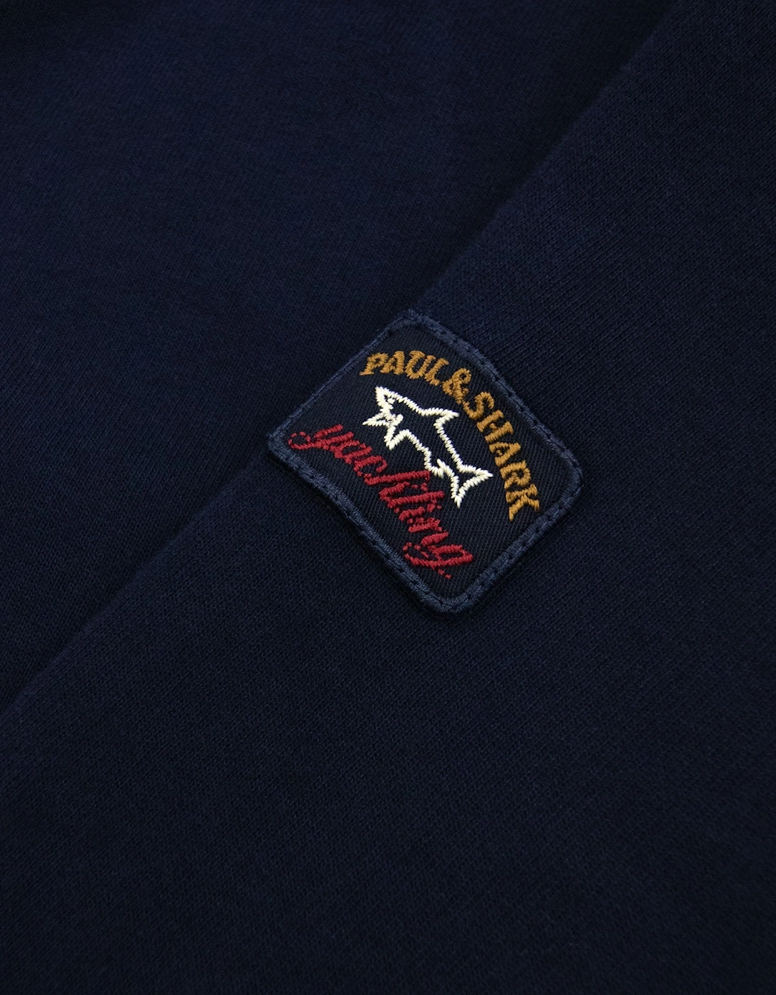 Paul And Shark Arm Badge Hoodied Sweatshirt Navy