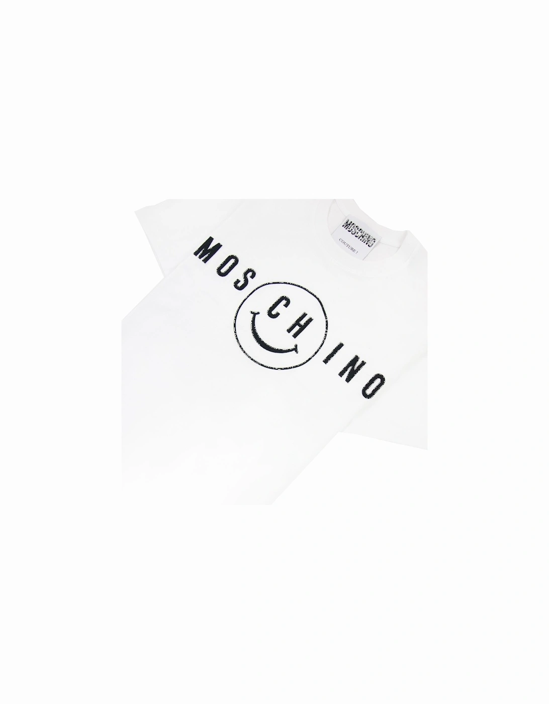 Couture Smiley Brand Print Cotton Jersey T Shirt White 1001