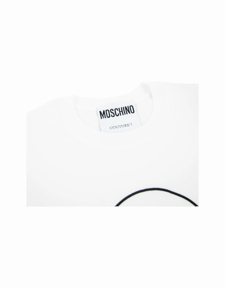 Couture Smiley Brand Print Cotton Jersey T Shirt White 1001