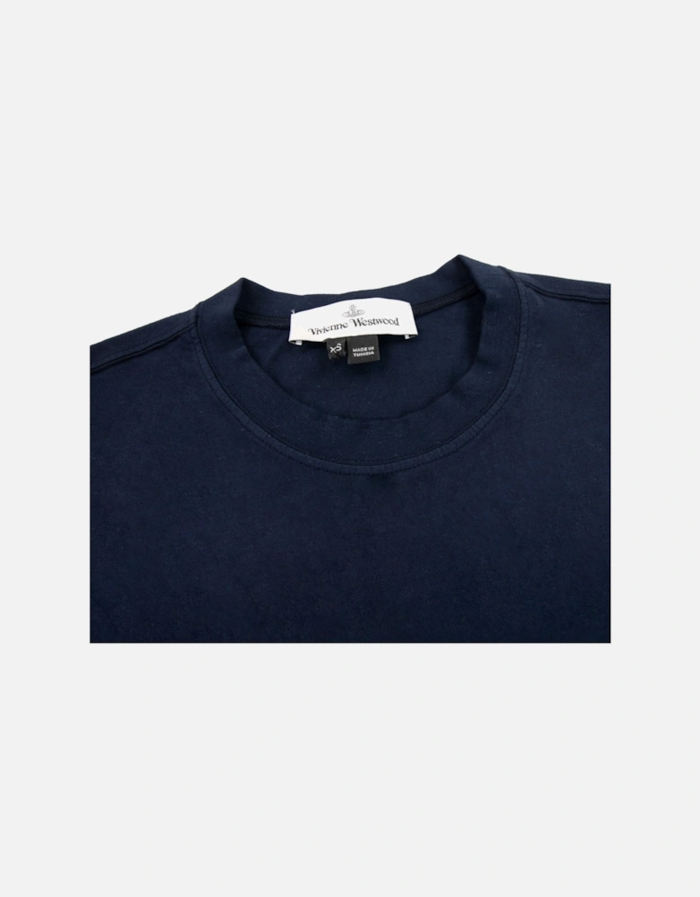 Embroidered Orb Log Classic T Shirt Navy K401