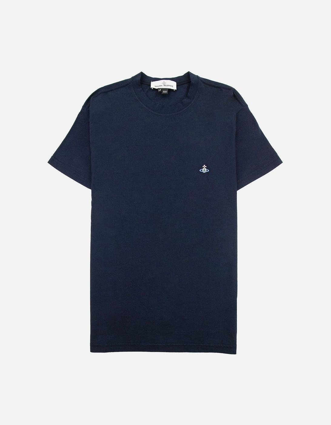 Embroidered Orb Log Classic T Shirt Navy K401, 5 of 4