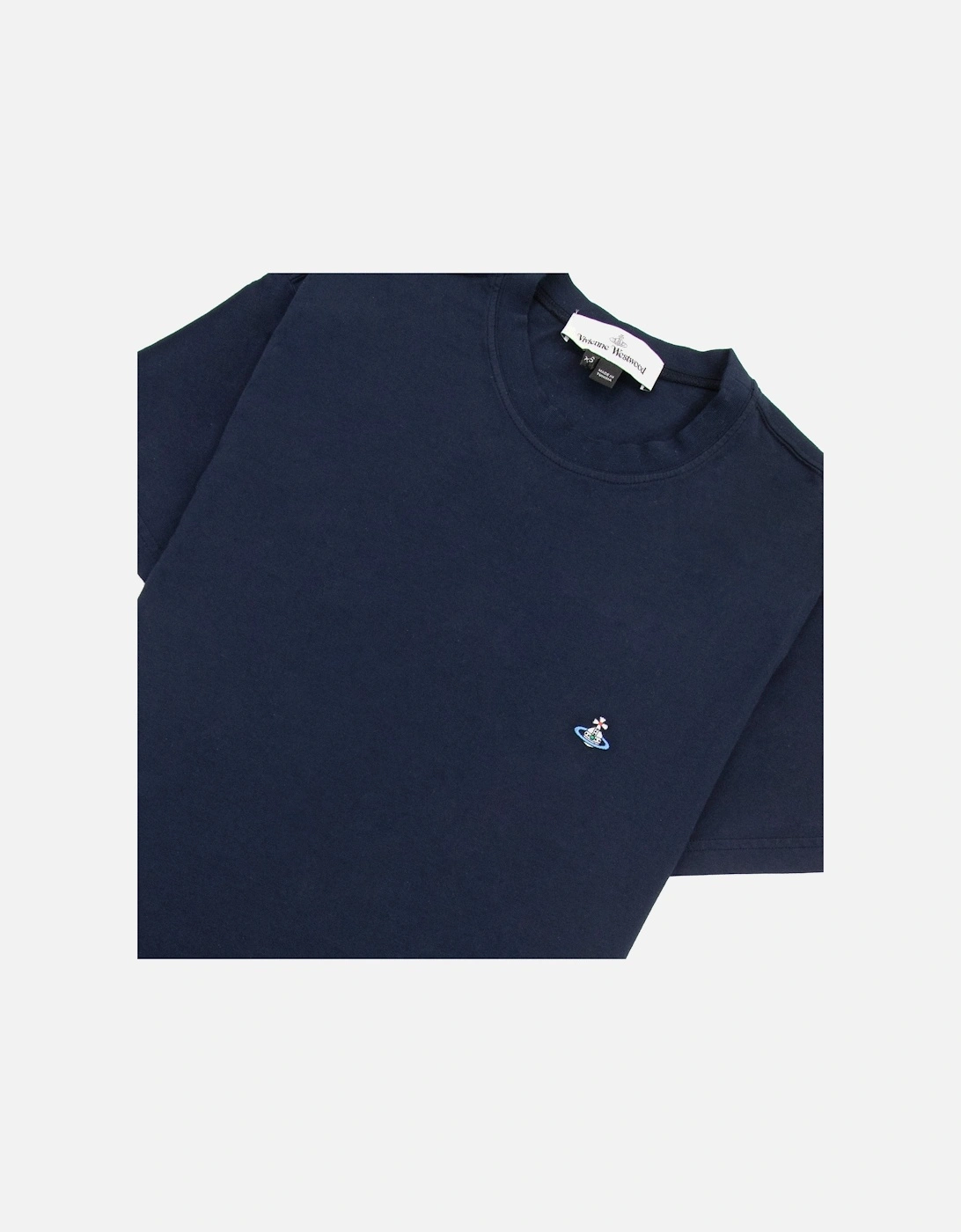 Embroidered Orb Log Classic T Shirt Navy K401