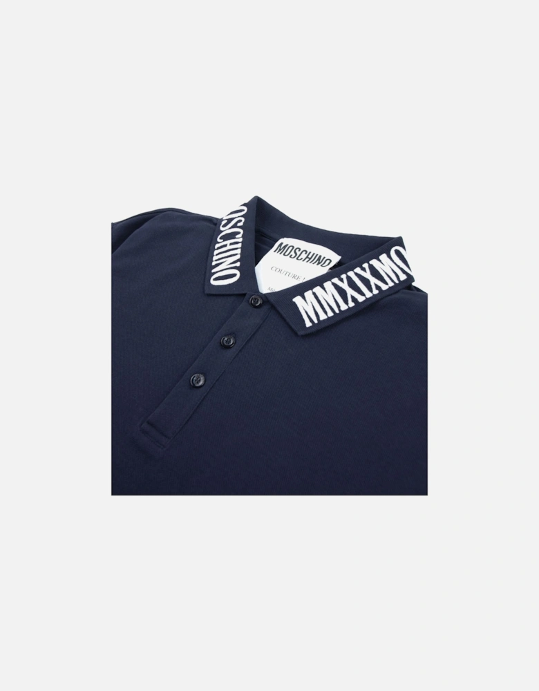 Couture Mmxix Embroidered Collar Polo Navy