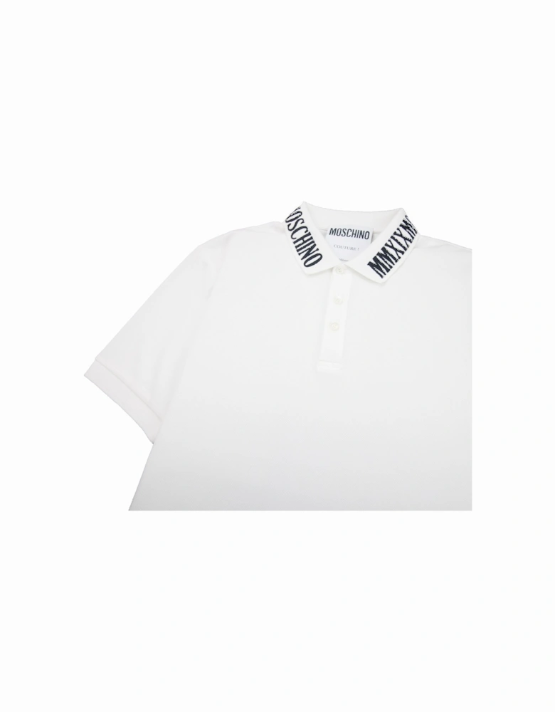 Couture Mmxix Embroidered Collar Polo White