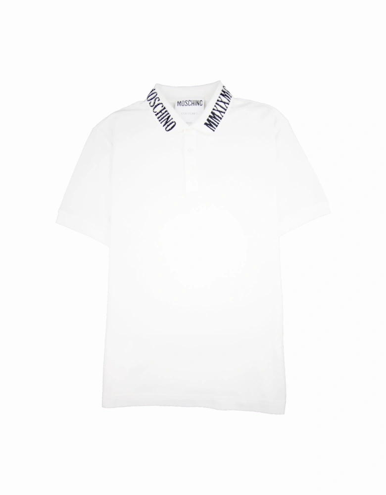 Couture Mmxix Embroidered Collar Polo White