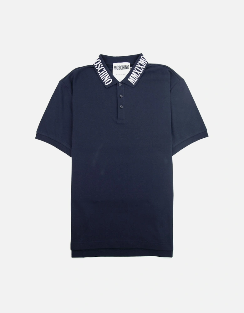 Couture Mmxix Embroidered Collar Polo Navy
