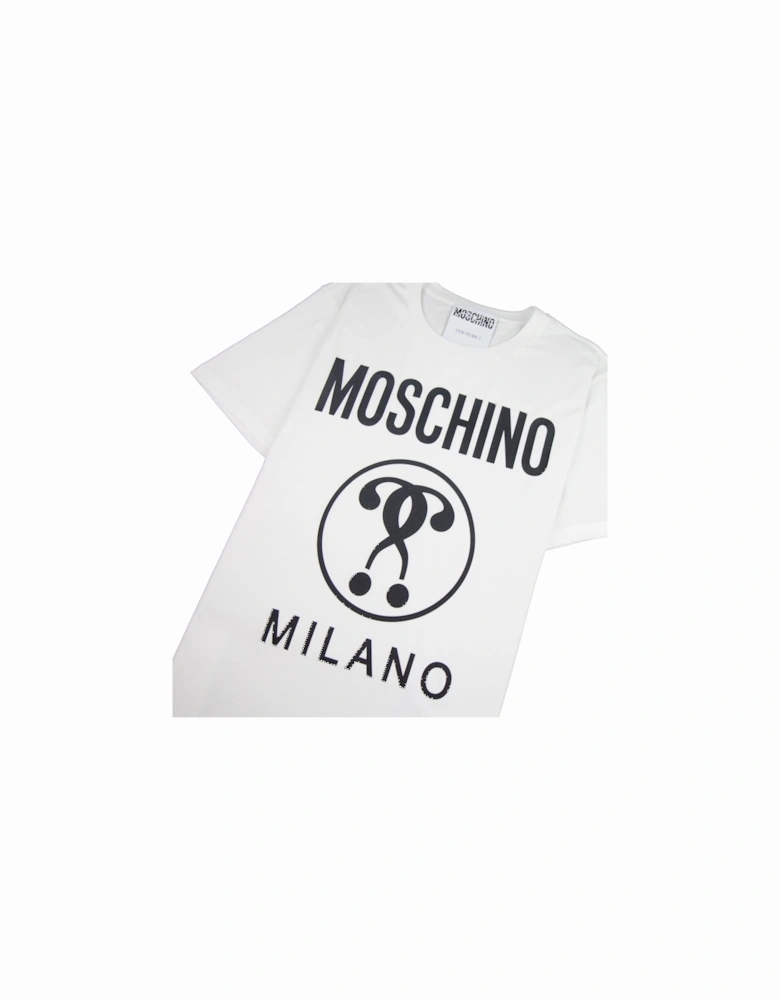 Couture Double Question Mark Jersey T-shirt White