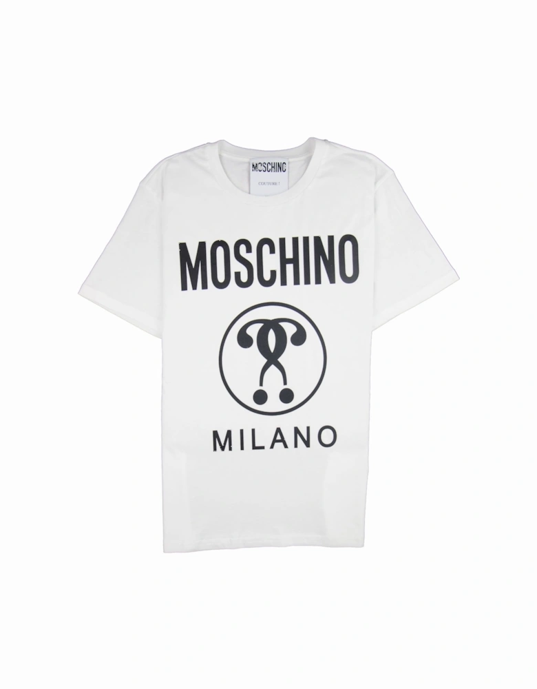 Couture Double Question Mark Jersey T-shirt White