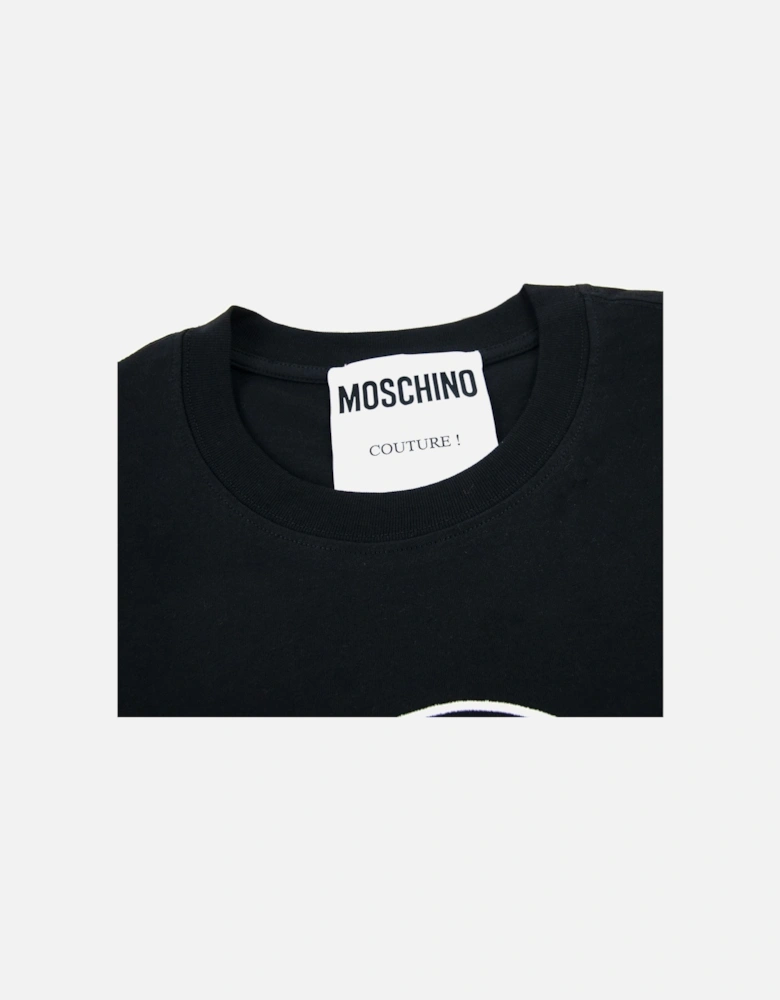 Couture Smiley Brand Print Cotton Jersey T Shirt Black 1555