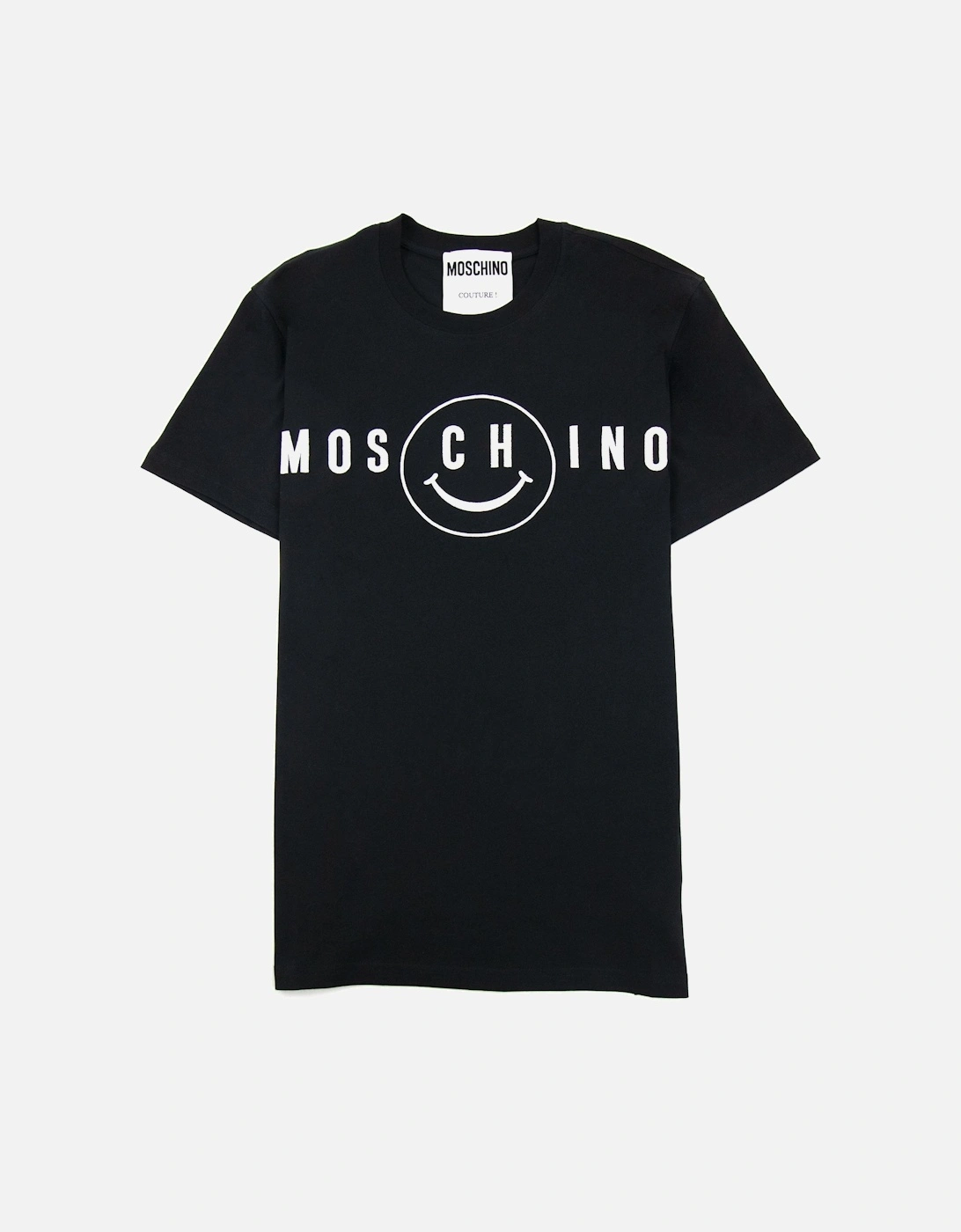 Couture Smiley Brand Print Cotton Jersey T Shirt Black 1555, 5 of 4