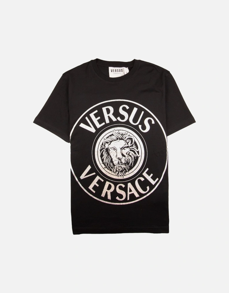Versace Versus Foil Lion Tee Black
