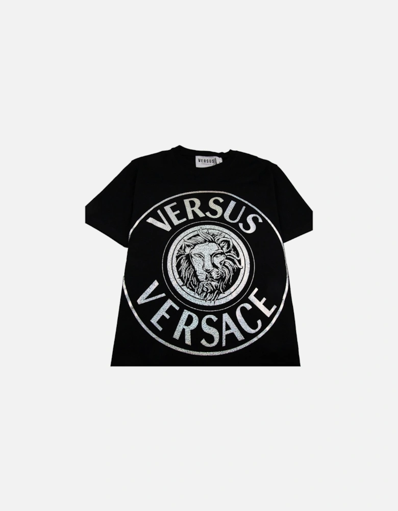 Versace Versus Foil Lion Tee Black
