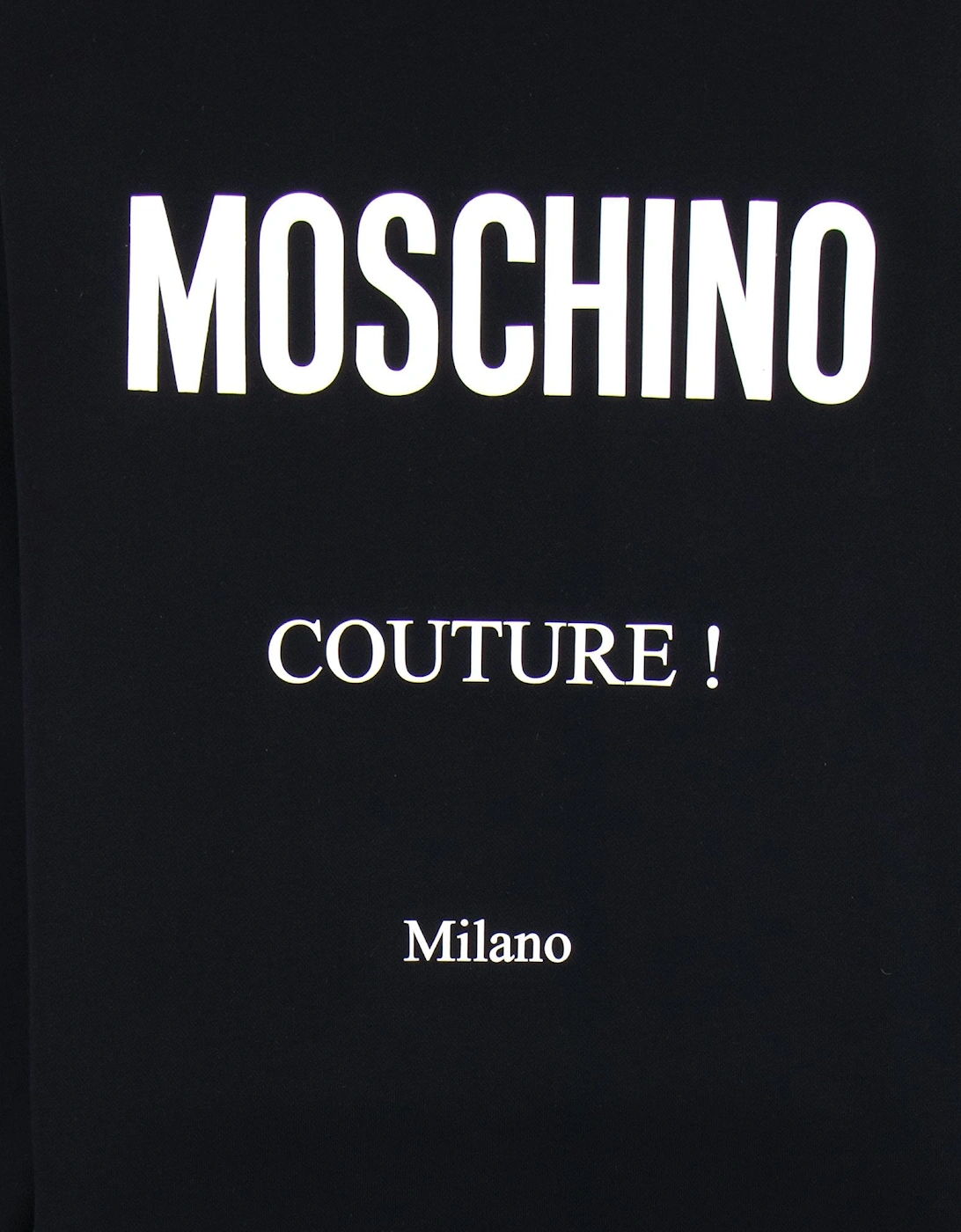 Couture Cotton Sweatshirt With Logo Black