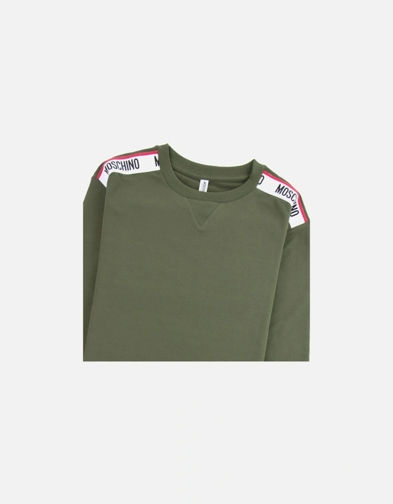 Underwear Tape Logo Sweatshirt Khaki 0430