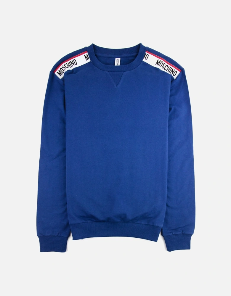 Underwear Shoulder Tape Logo Sweatshirt  Blue 0290