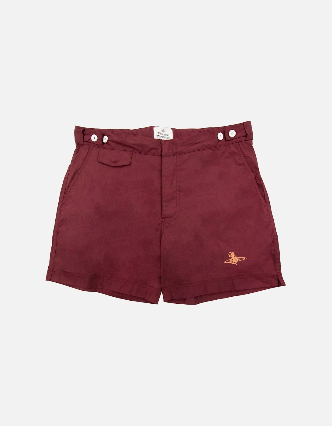 Orb Embroidered Logo Shorts Wine, 7 of 6