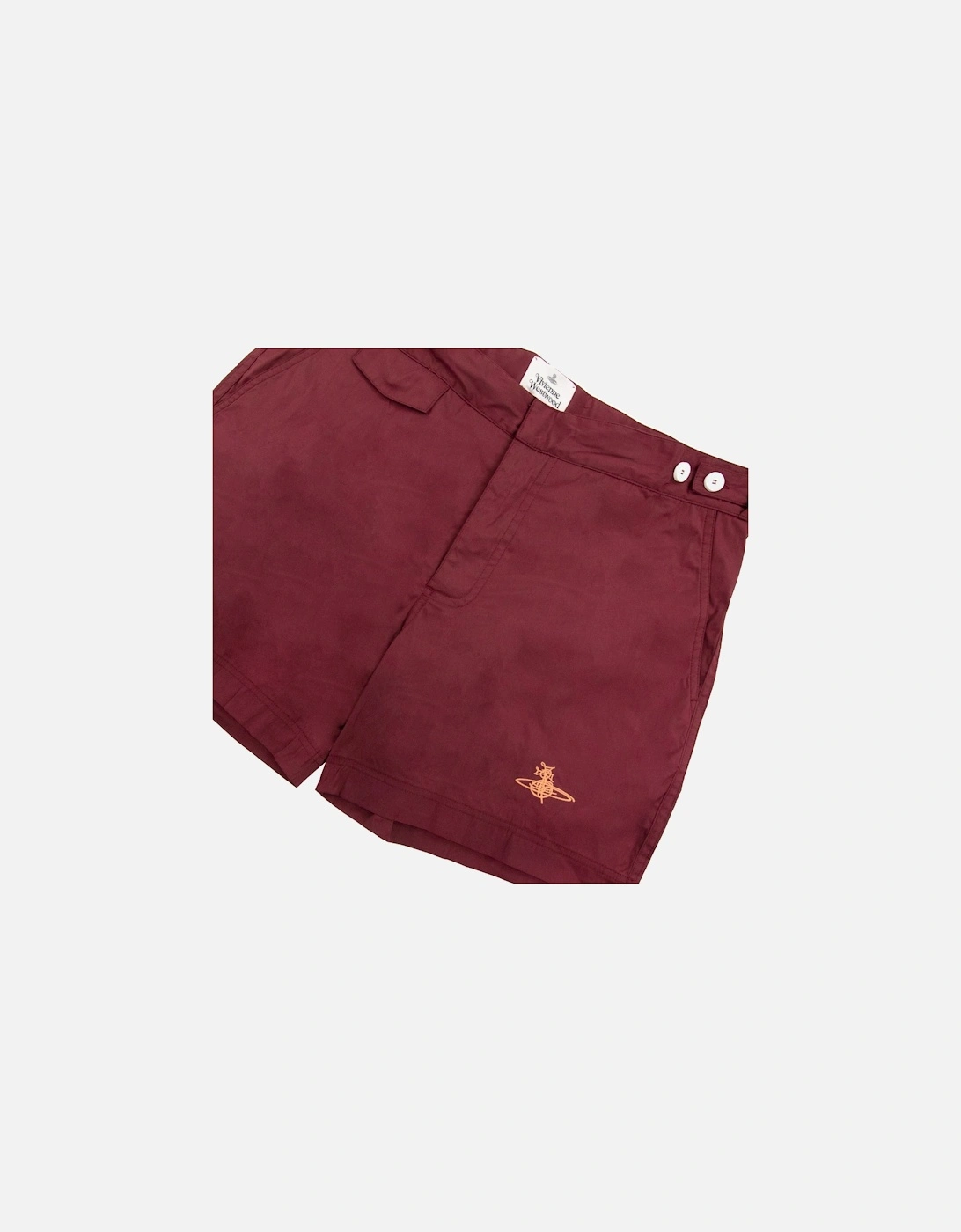 Orb Embroidered Logo Shorts Wine