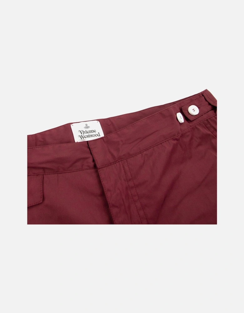 Orb Embroidered Logo Shorts Wine