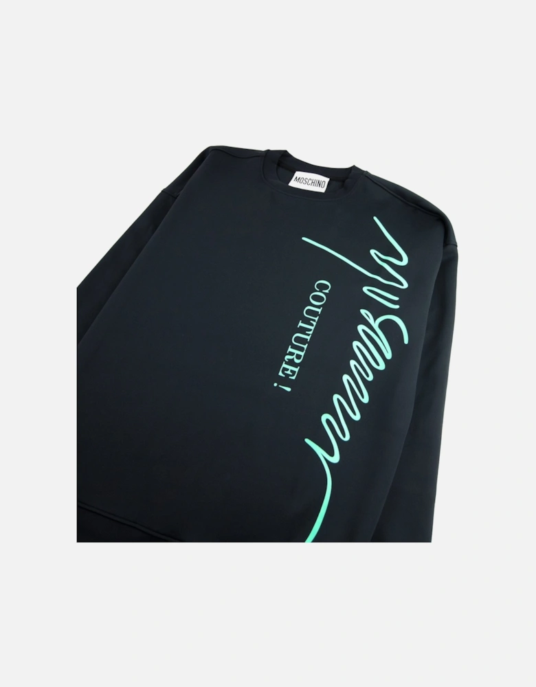 Couture Signature Logo Sweater Navy