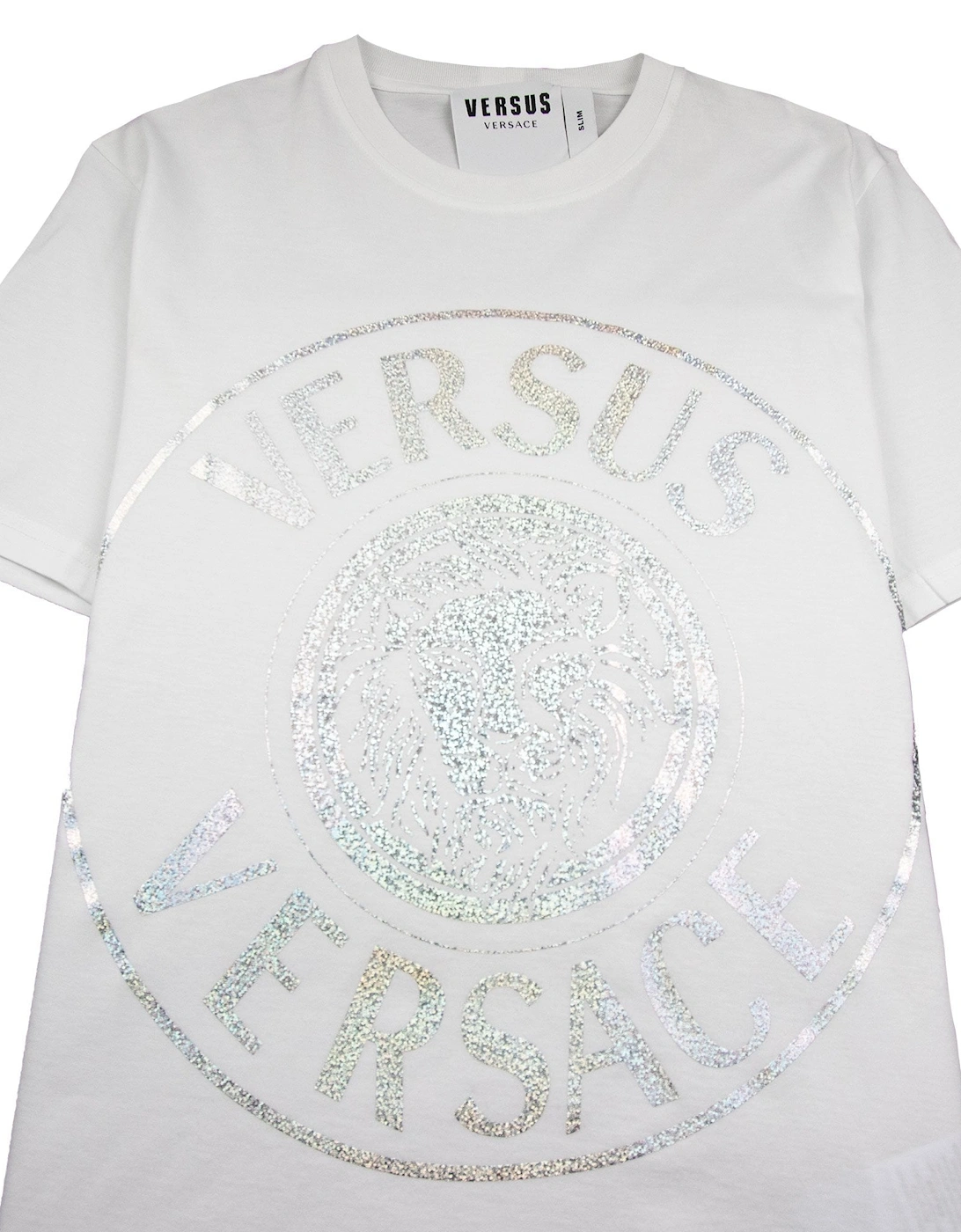 Versace Versus Foil Lion Tee White