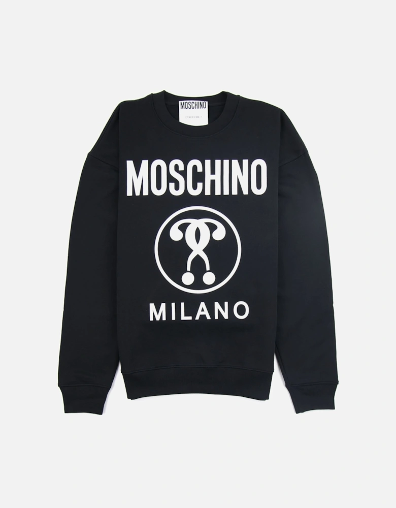 Couture Double Question Mark Sweatshirt Black