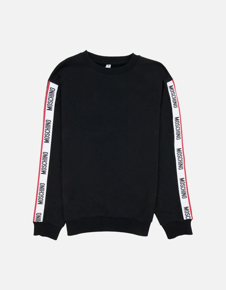 Underwear Tape Logo Crew Neck Sweatshirt Black 0555