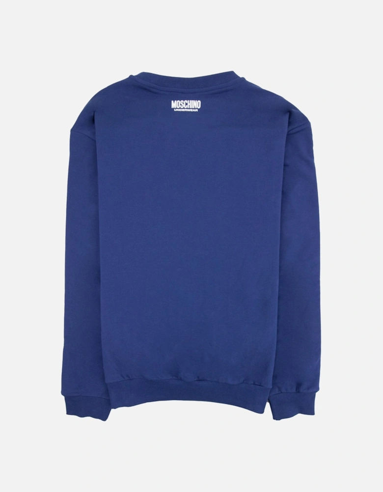 Underwear Tape Logo Crew Neck Sweatshirt Navy Blue 0290