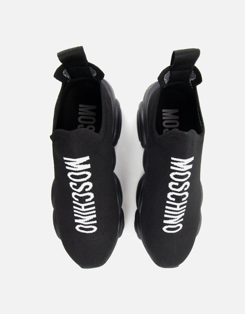 Couture Logo Socks Trainers Nero/bianco