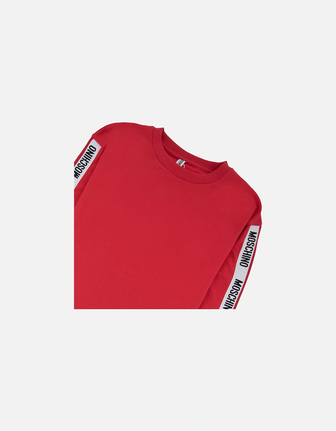 Underwear Tape Logo Crew Neck Sweatshirt Red 0118