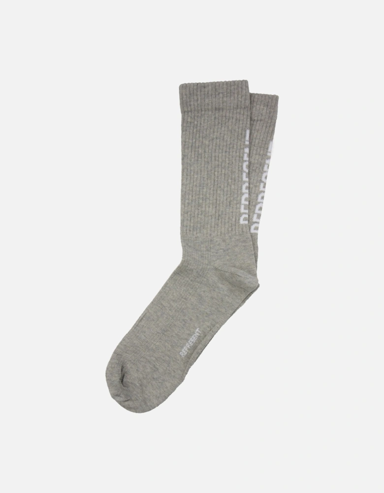 Logo Socks Ice Grey Marl