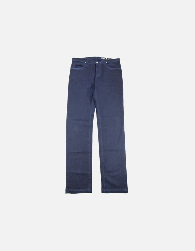 Relaxed Fit Mid Wash Jeans Dark Blue
