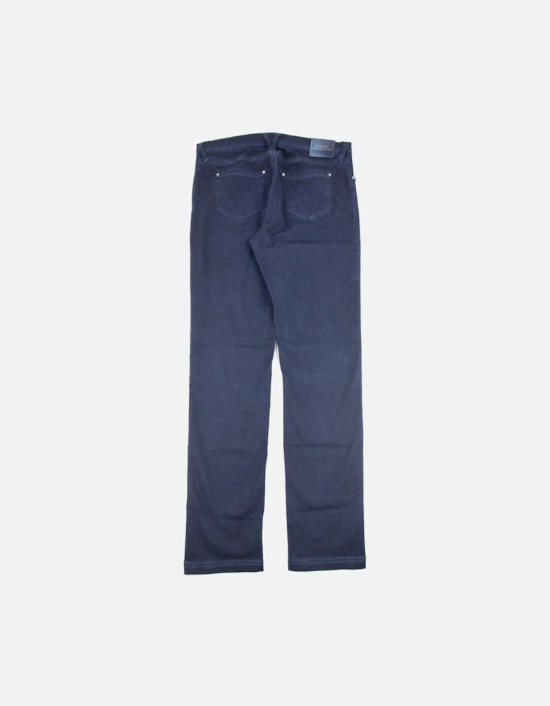 Relaxed Fit Mid Wash Jeans Dark Blue