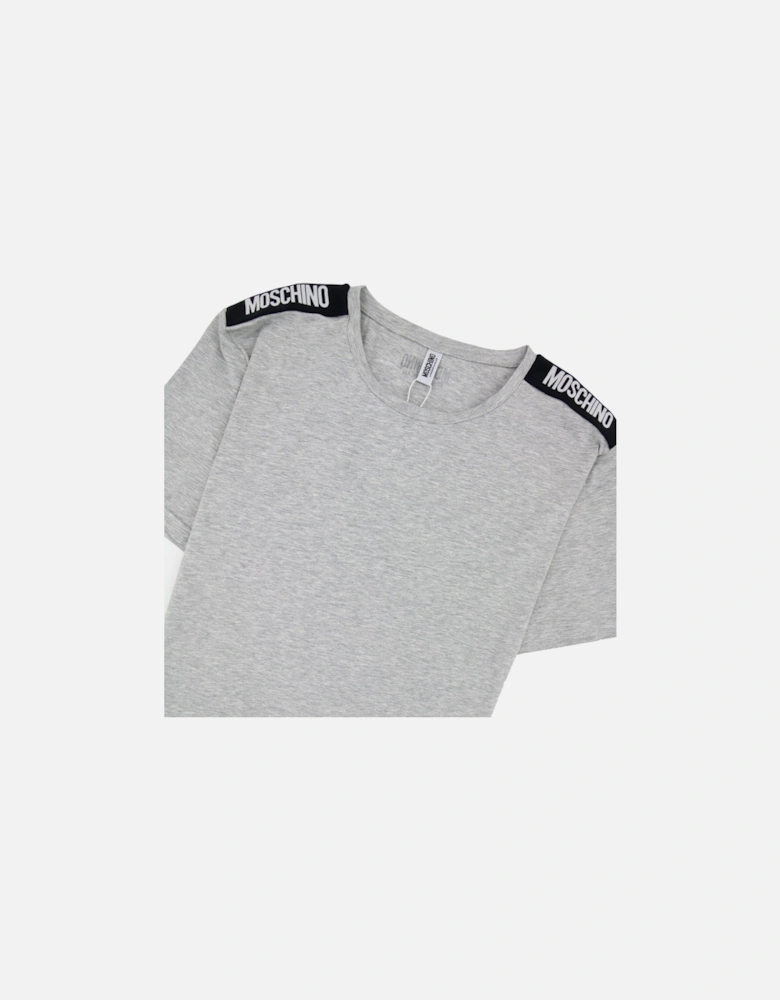 Underwear Shoulder Black Tape T-shirt Grey