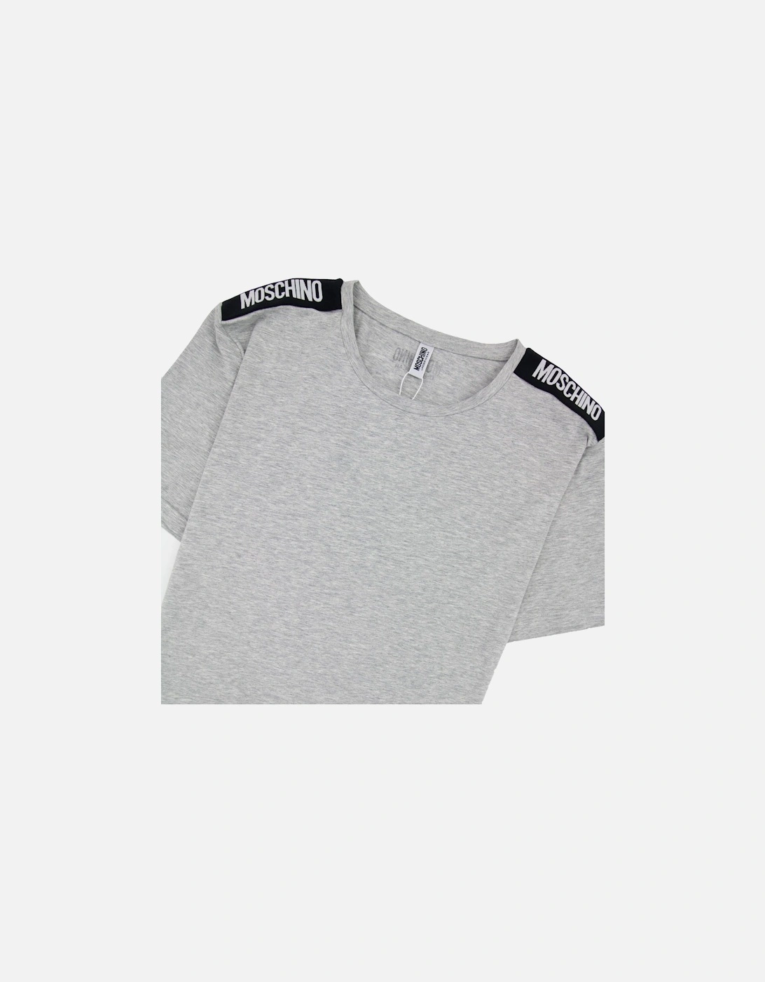 Underwear Shoulder Black Tape T-shirt Grey