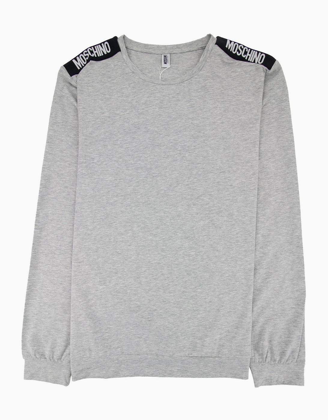 Moschino Men's Grey Underwear Long Sleeve Shoulder Top  2XL
