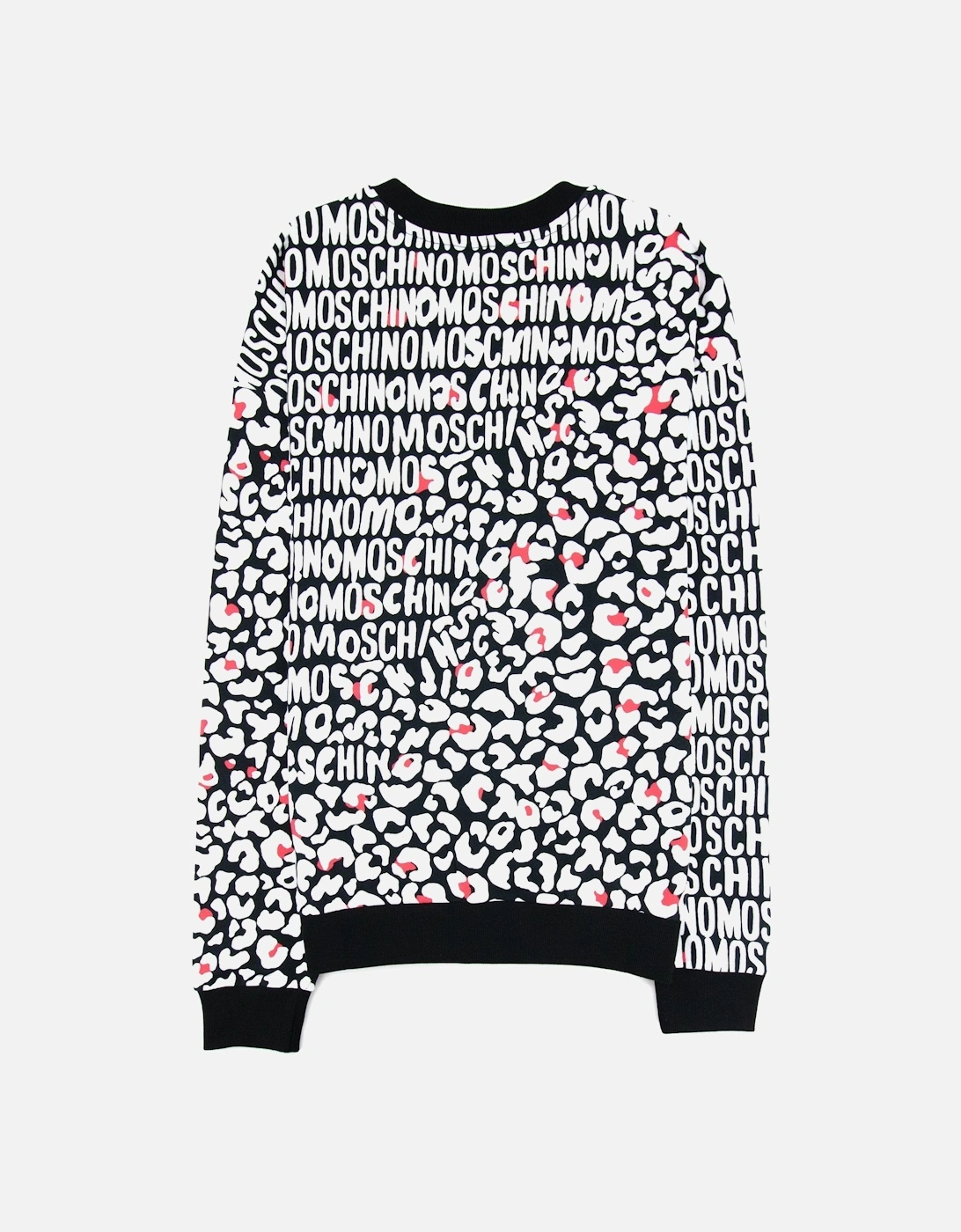 Underwear Leopard Print Crew Neck Sweatshirt White/black 5118