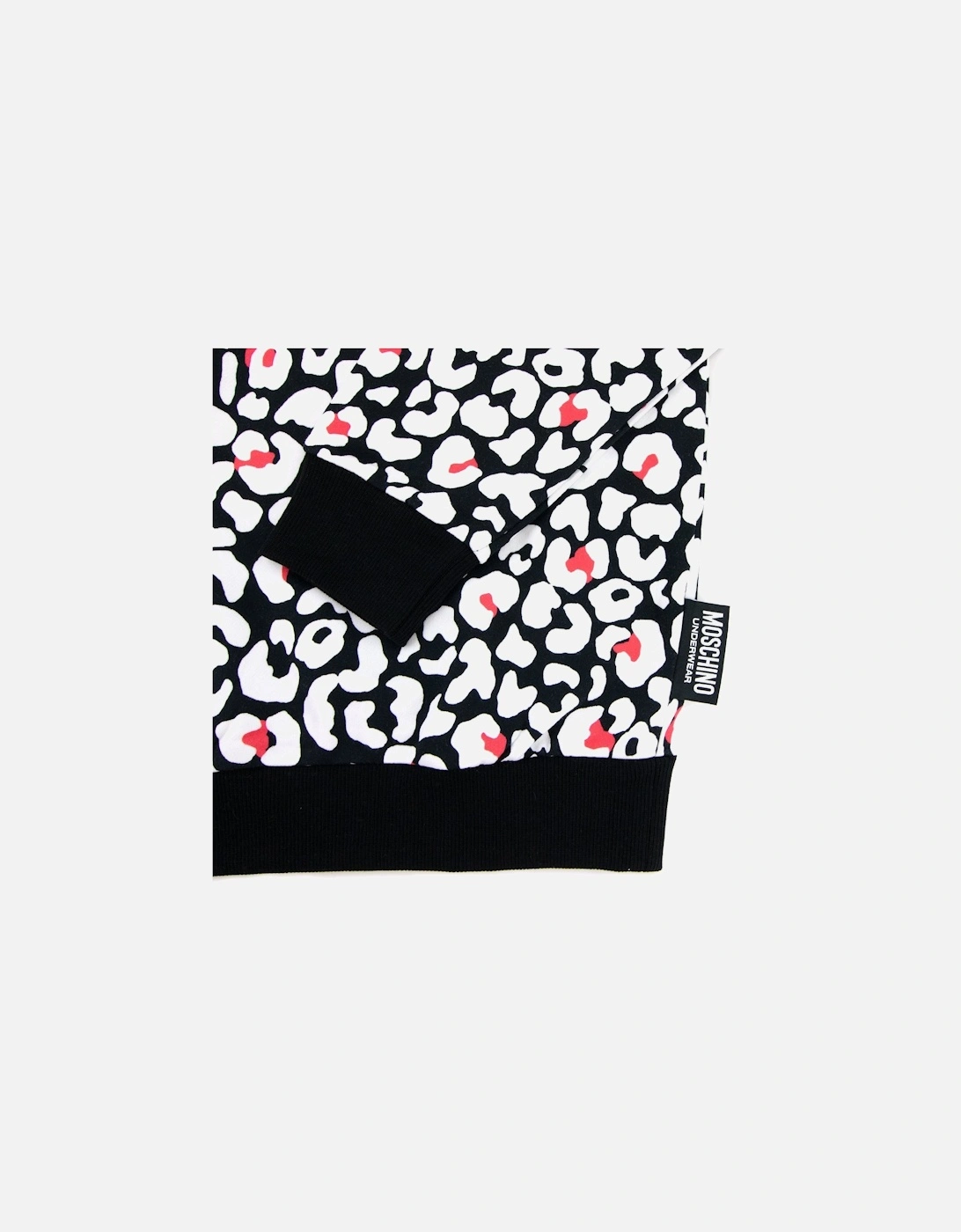 Underwear Leopard Print Crew Neck Sweatshirt White/black 5118