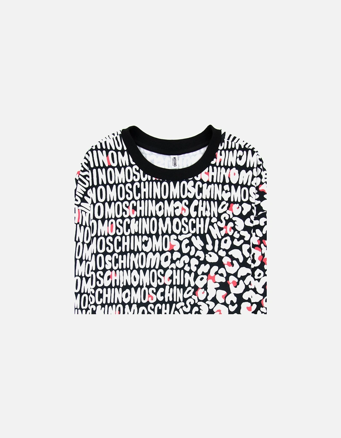 Underwear Leopard Print Crew Neck Sweatshirt White/black 5118