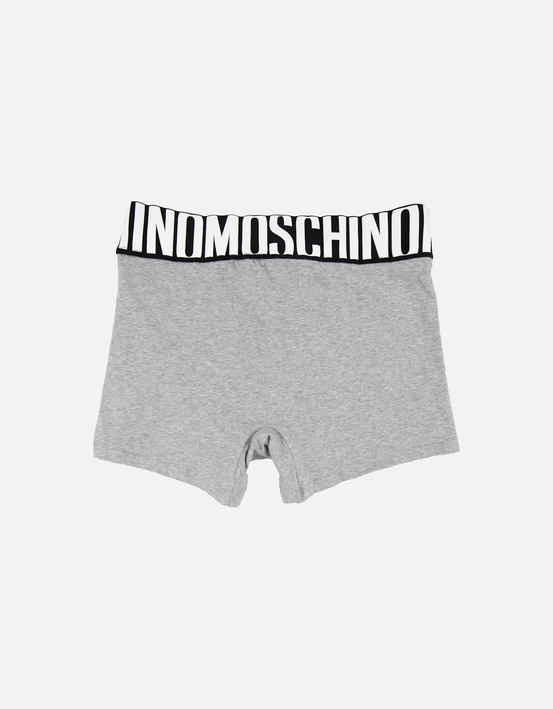 Underwear Logo Print Stretch Cotton Trunks Grey