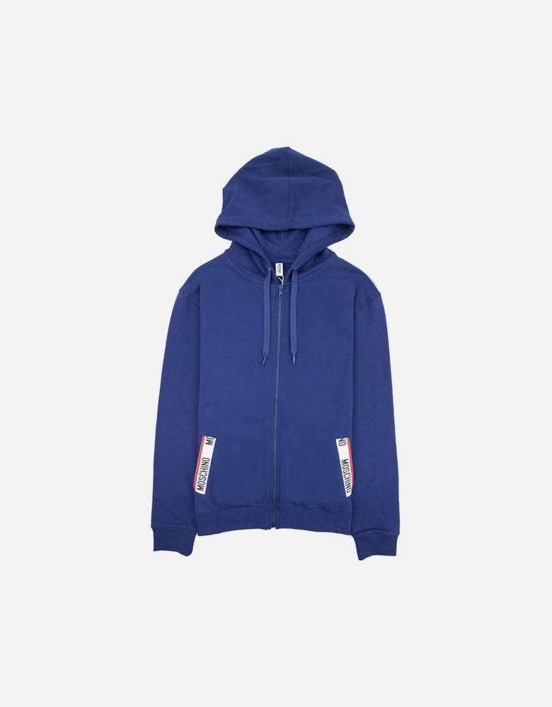 Underwear Pocket Tape Logo Hoody Blue