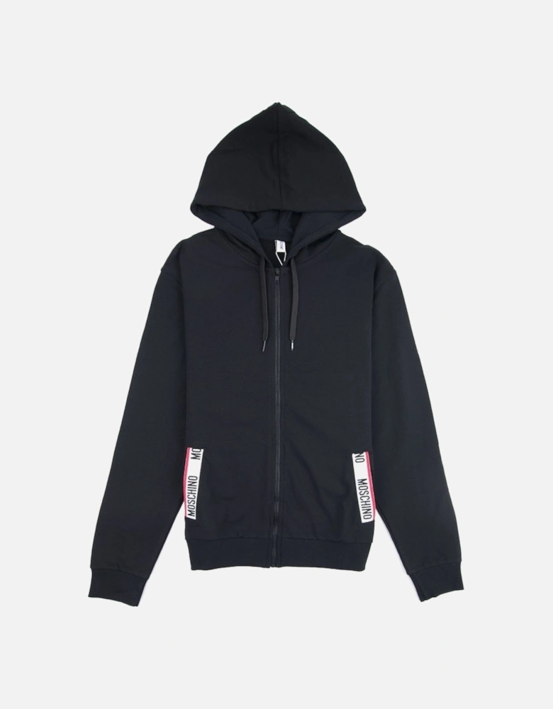 Underwear Pocket Tape Logo Hoody Black